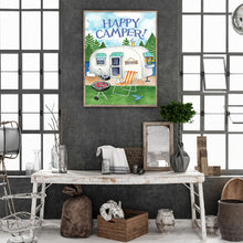 Load image into Gallery viewer, Happy Camping Bus 50*60CM(Canvas) Full Square Drill Diamond Painting
