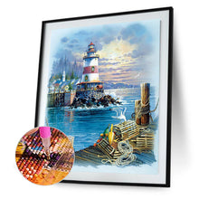 Load image into Gallery viewer, Lighthouse On The Sea 50*60CM(Canvas) Full Round Drill Diamond Painting
