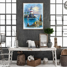 Load image into Gallery viewer, Lighthouse On The Sea 50*60CM(Canvas) Full Round Drill Diamond Painting
