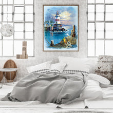 Load image into Gallery viewer, Lighthouse On The Sea 50*60CM(Canvas) Full Round Drill Diamond Painting
