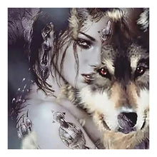 Load image into Gallery viewer, Beauty And The Wolf 40*40CM(Canvas) Full Square Drill Diamond Painting
