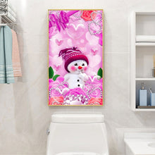 Load image into Gallery viewer, Pink Snowman 40*70CM(Canvas) Full Round Drill Diamond Painting
