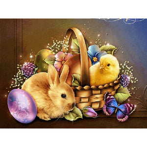 Easter Bunny Egg 50*40CM(Canvas) Full Square Drill Diamond Painting