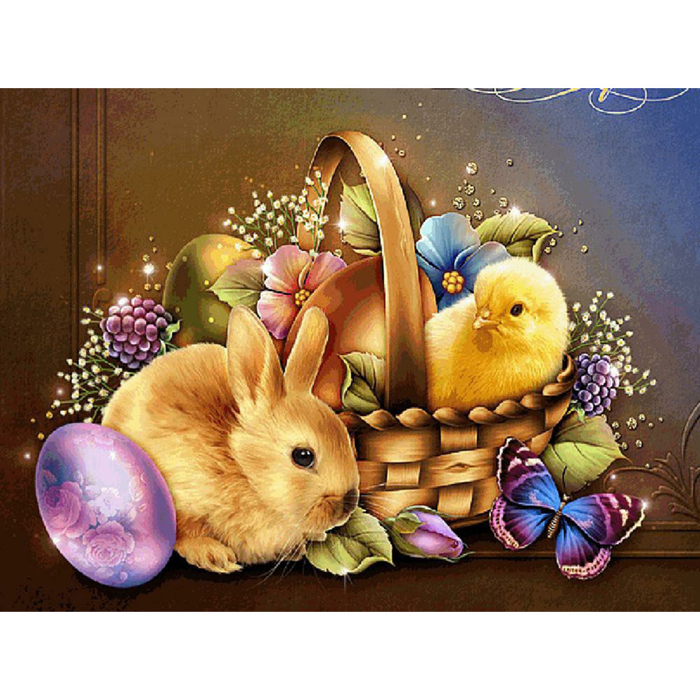 Easter Bunny Egg 50*40CM(Canvas) Full Square Drill Diamond Painting