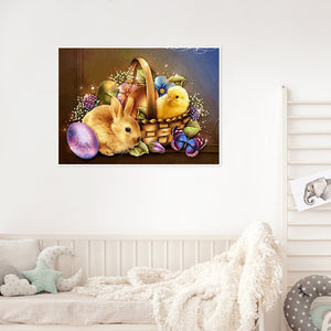 Easter Bunny Egg 50*40CM(Canvas) Full Square Drill Diamond Painting