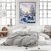 Load image into Gallery viewer, Winter River Snow Scene 30*40CM(Picture) Full Square Drill Diamond Painting
