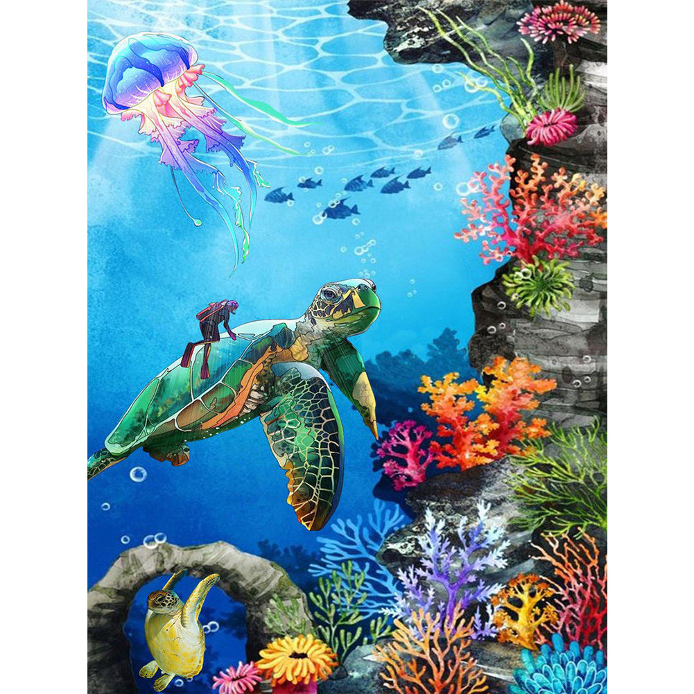 Sea Turtle 30*40CM(Picture) Full Square Drill Diamond Painting