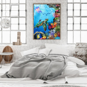 Sea Turtle 30*40CM(Picture) Full Square Drill Diamond Painting