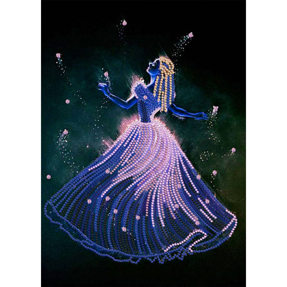 Princess Belle 30*40CM(Canvas) Partial Special Shaped Drill Diamond Painting