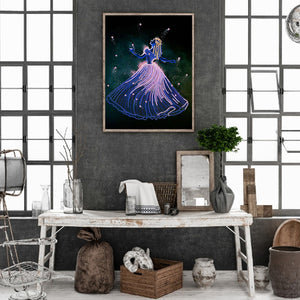 Princess Belle 30*40CM(Canvas) Partial Special Shaped Drill Diamond Painting
