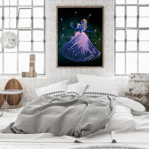 Princess Belle 30*40CM(Canvas) Partial Special Shaped Drill Diamond Painting