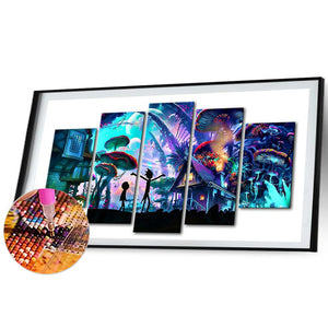 Rick And Marty 95*45CM(Canvas) Full Square Drill Diamond Painting