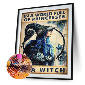 Witch 30*40CM(Picture) Full Square Drill Diamond Painting