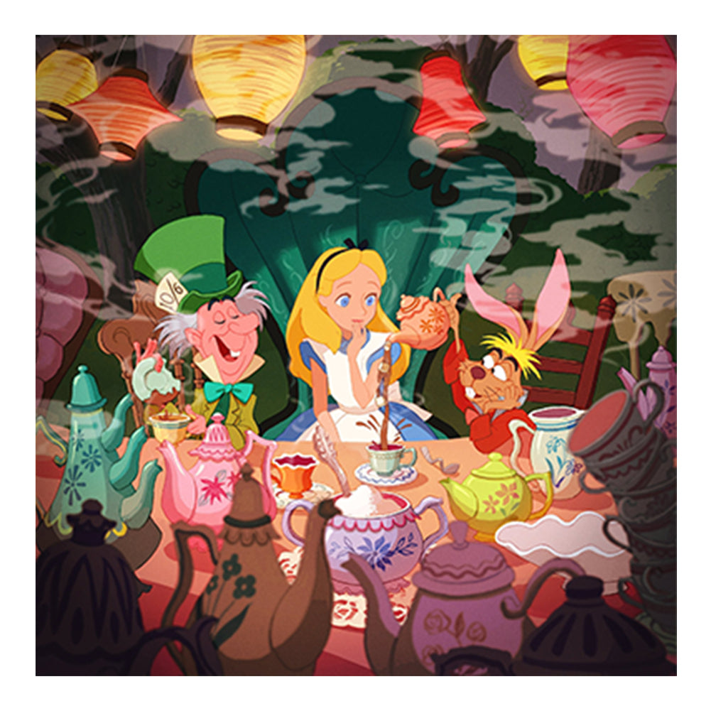 Alice In Wonderland 40*40CM(Canvas) Full Round Drill Diamond Painting