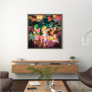 Alice In Wonderland 40*40CM(Canvas) Full Round Drill Diamond Painting