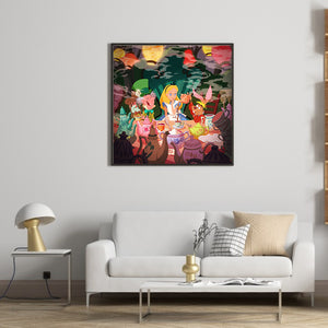 Alice In Wonderland 40*40CM(Canvas) Full Round Drill Diamond Painting