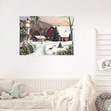 Load image into Gallery viewer, Christmas Snow House 60*50CM(Canvas) Full Round Drill Diamond Painting
