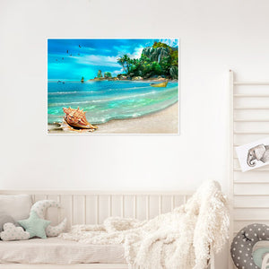 Seashells On The Beach 50*40CM(Canvas) Full Round Drill Diamond Painting