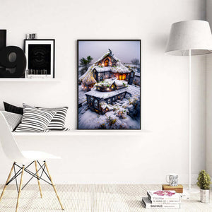 Snow Hut 40*60CM(Canvas) Full Round Drill Diamond Painting