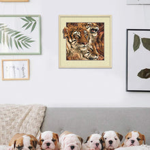 Load image into Gallery viewer, 3D Tiger Outside The Frame 30*30CM(Canvas) Full Round Drill Diamond Painting
