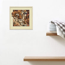 Load image into Gallery viewer, 3D Tiger Outside The Frame 30*30CM(Canvas) Full Round Drill Diamond Painting
