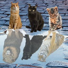 Load image into Gallery viewer, Cat&#39;S Reflection In The Water 40*40CM(Canvas) Full Round Drill Diamond Painting
