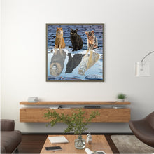 Load image into Gallery viewer, Cat&#39;S Reflection In The Water 40*40CM(Canvas) Full Round Drill Diamond Painting
