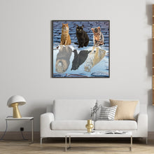 Load image into Gallery viewer, Cat&#39;S Reflection In The Water 40*40CM(Canvas) Full Round Drill Diamond Painting
