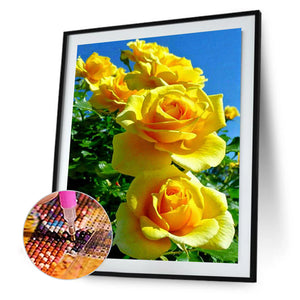 Yellow Rose 40*50CM(Canvas) Full Round Drill Diamond Painting
