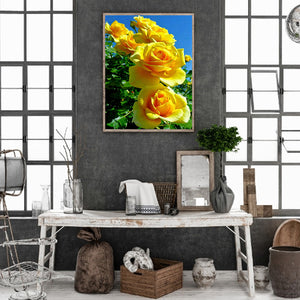 Yellow Rose 40*50CM(Canvas) Full Round Drill Diamond Painting