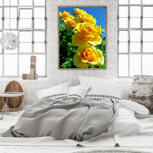Yellow Rose 40*50CM(Canvas) Full Round Drill Diamond Painting