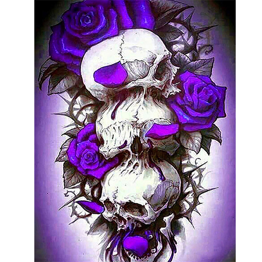 Skull 40*50CM(Canvas) Full Round Drill Diamond Painting