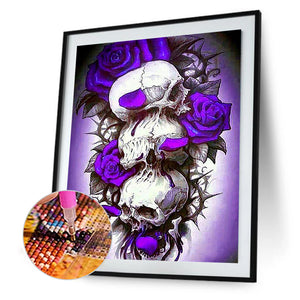 Skull 40*50CM(Canvas) Full Round Drill Diamond Painting