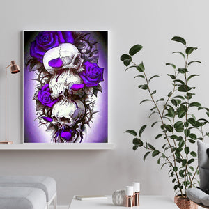 Skull 40*50CM(Canvas) Full Round Drill Diamond Painting