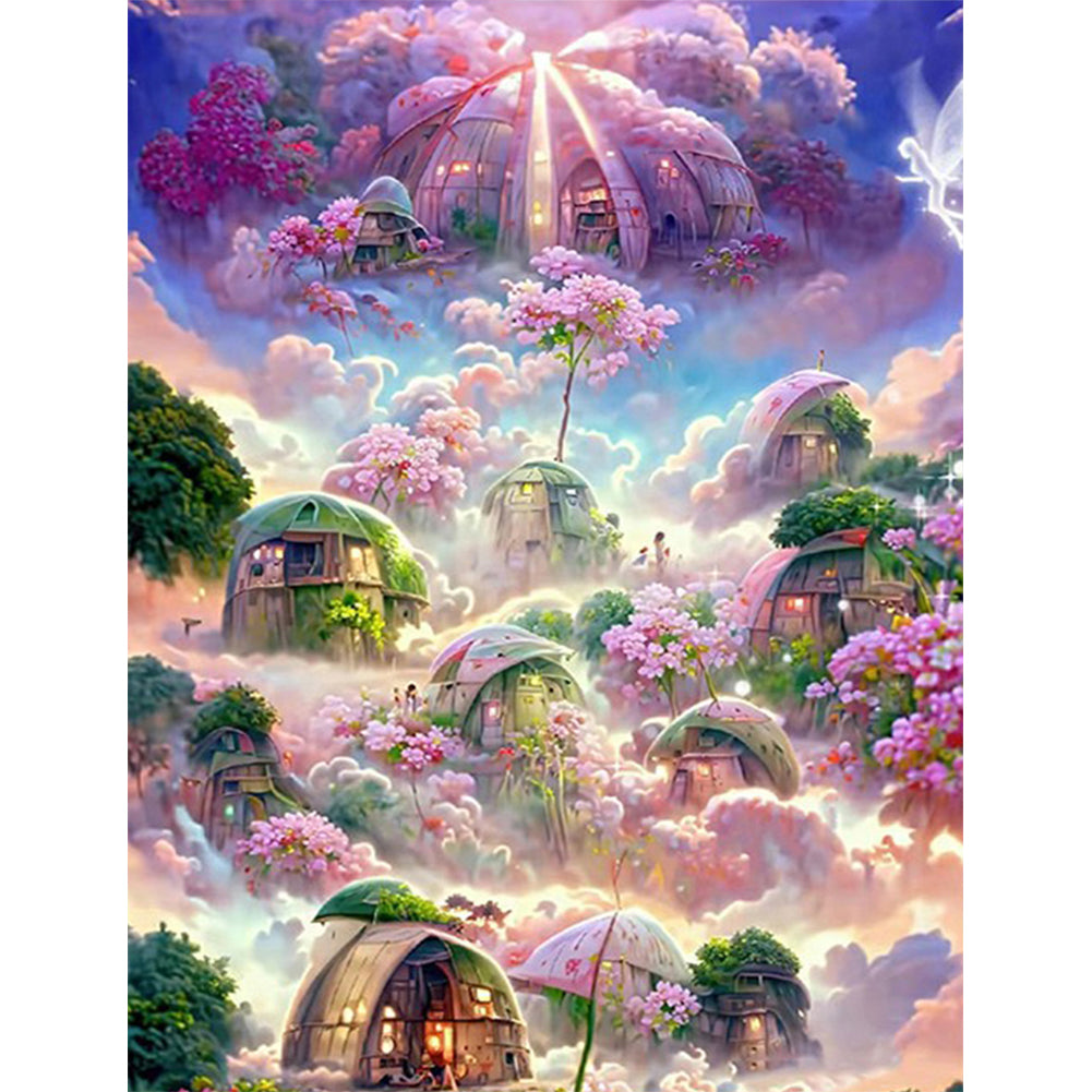Castle View 30*40CM(Canvas) Full Round Drill Diamond Painting