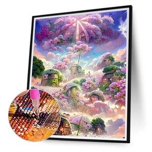 Castle View 30*40CM(Canvas) Full Round Drill Diamond Painting