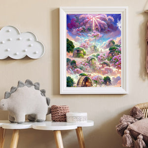 Castle View 30*40CM(Canvas) Full Round Drill Diamond Painting