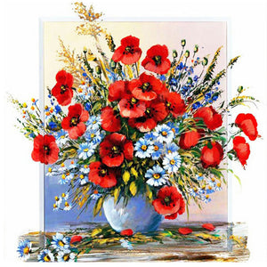 Poppies 50*50CM(Canvas) Full Round Drill Diamond Painting