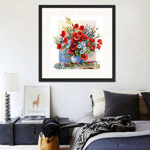 Poppies 50*50CM(Canvas) Full Round Drill Diamond Painting
