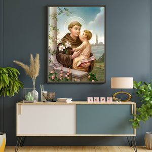 Saint Anthony Of Padua 30*40CM(Canvas) Full Round Drill Diamond Painting