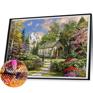 Village Houses 50*40CM(Canvas) Full Round Drill Diamond Painting