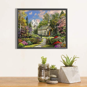 Village Houses 50*40CM(Canvas) Full Round Drill Diamond Painting