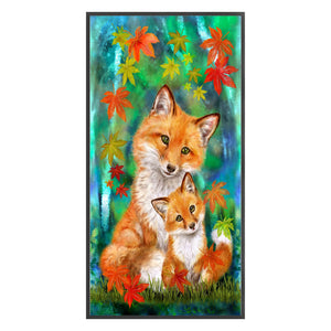 Yishu - Fox - 50*90CM 11CT 3 Stamped Cross Stitch