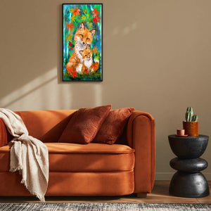 Yishu - Fox - 50*90CM 11CT 3 Stamped Cross Stitch