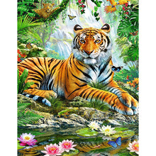 Load image into Gallery viewer, Forest Tiger 40*50CM(Canvas) Full Round Drill Diamond Painting
