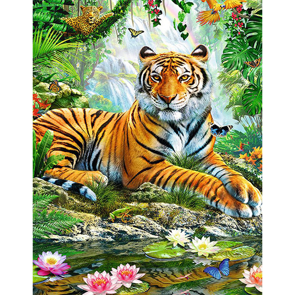 Forest Tiger 40*50CM(Canvas) Full Round Drill Diamond Painting