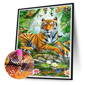 Forest Tiger 40*50CM(Canvas) Full Round Drill Diamond Painting
