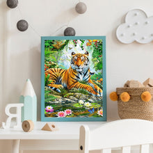 Load image into Gallery viewer, Forest Tiger 40*50CM(Canvas) Full Round Drill Diamond Painting
