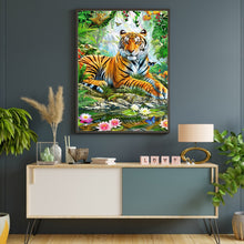 Load image into Gallery viewer, Forest Tiger 40*50CM(Canvas) Full Round Drill Diamond Painting
