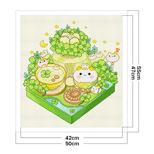 Spring Brand - Lucky Cat - 50*55CM 11CT 3 Stamped Cross Stitch